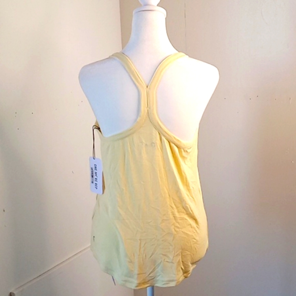 ZYIA Active Buttermint Daphne Tank Yellow Ribbed Size S